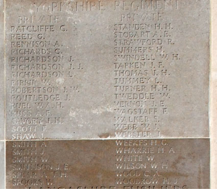 Names "Ra" - "Wo" (Private Soldiers)