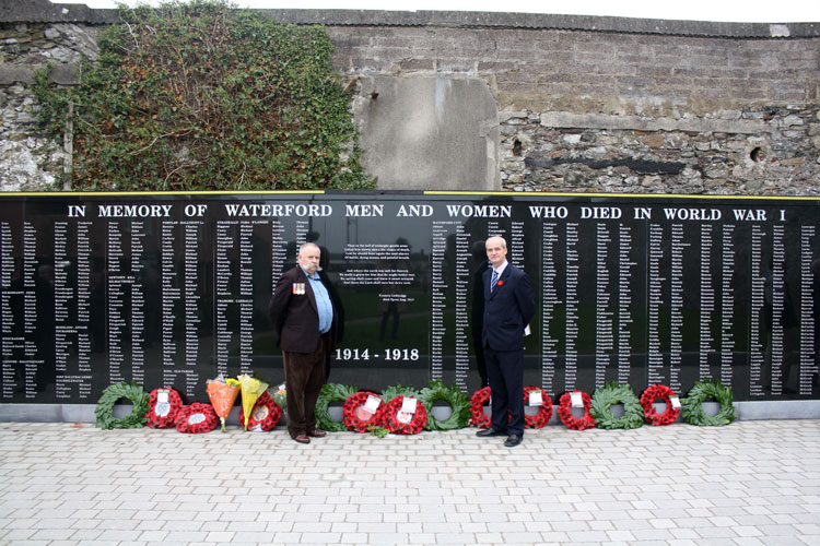 The First World War Memorial for Waterford (with Eugene Power, left) and Brian Kenny)