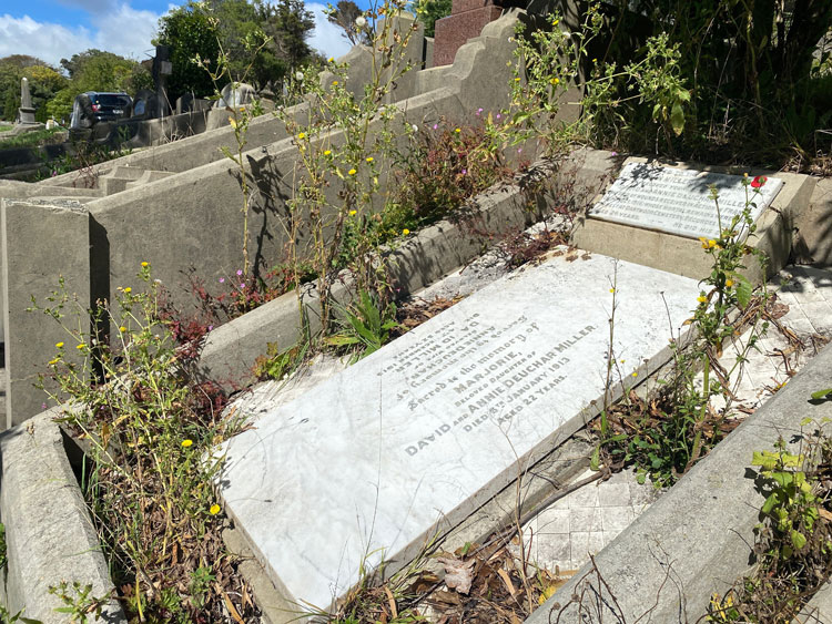 Miller Family Grave in Karori Cemetery, Wellington (New Zealand)
